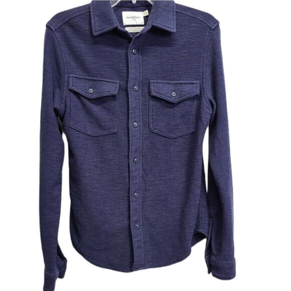 Goodiellow & Co Navy Blue Long‎ Sleeve Button Down Shirt Size Small - Picture 3 of 6